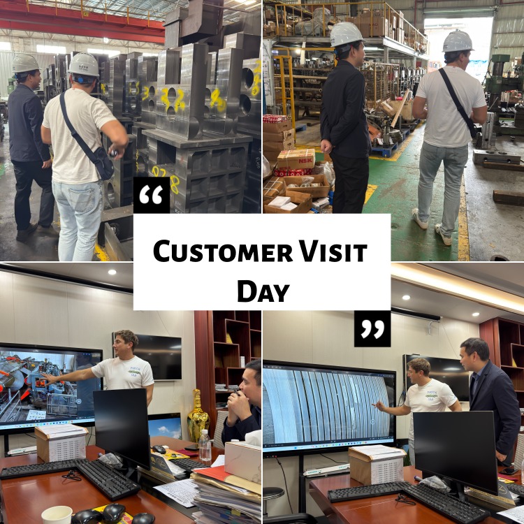 Khách hàng Ba Lan tại Nhà máy Máy rạch cuộn kim loại