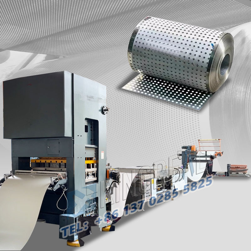 Máy đục lỗ và cuộn lại tấm cuộn